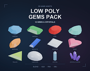 Low Poly Gems Pack