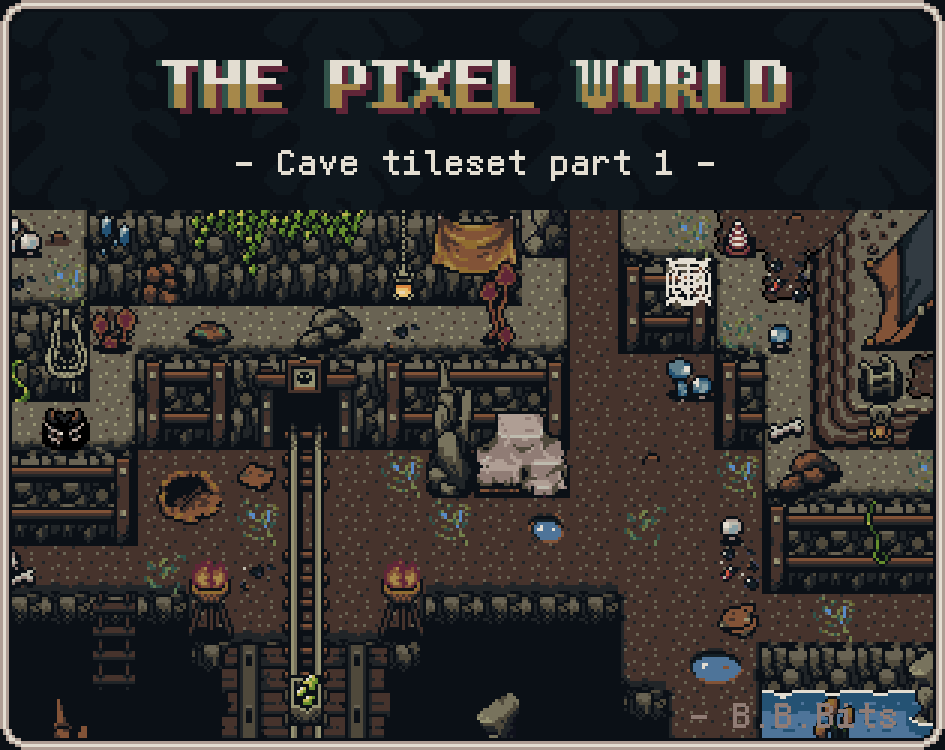[GBC-Style] The Pixel World - Cave by B.B.Bits