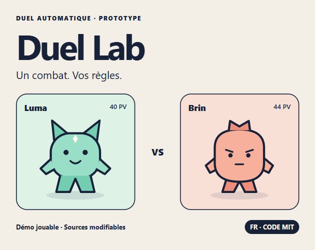 Duel Lab: two original geometric fighters, Luma and Brin