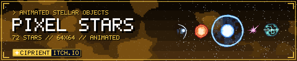 Pixel Stars Pack – Animated Stars & Stellar Objects