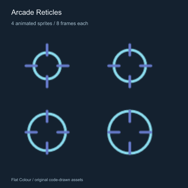 Arcade Reticles — Flat Colour Animation Pack by Angrylol
