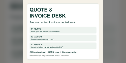 Draw.io Offline Quote & Invoice Desk — Offline Quote-to-Invoice Tool by Angrylol