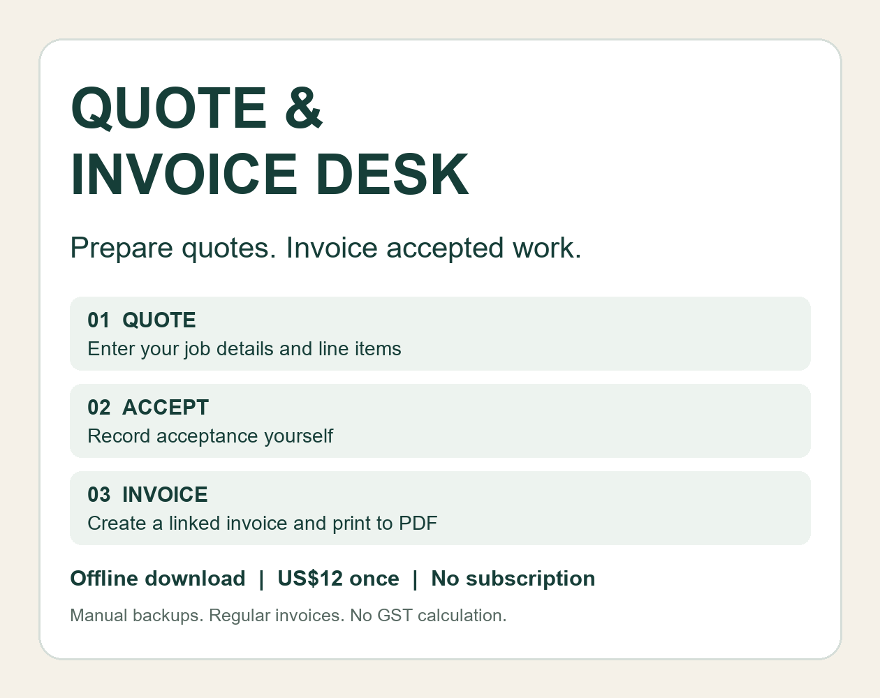 Draw.io Offline Quote & Invoice Desk — Offline Quote-to-Invoice Tool by Angrylol
