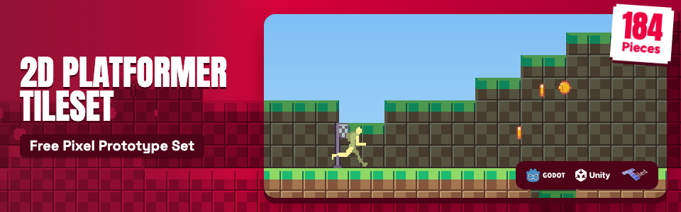 Download 2D Pixel Prototype: Platformer Tileset, free