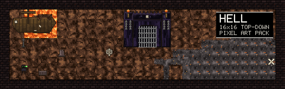 Hell – 16x16 Top-Down Pixel Art Pack