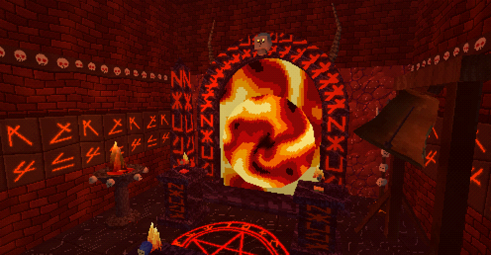 PSX Hell Temple Kit - Modular Gothic Cathedral & Hell Level