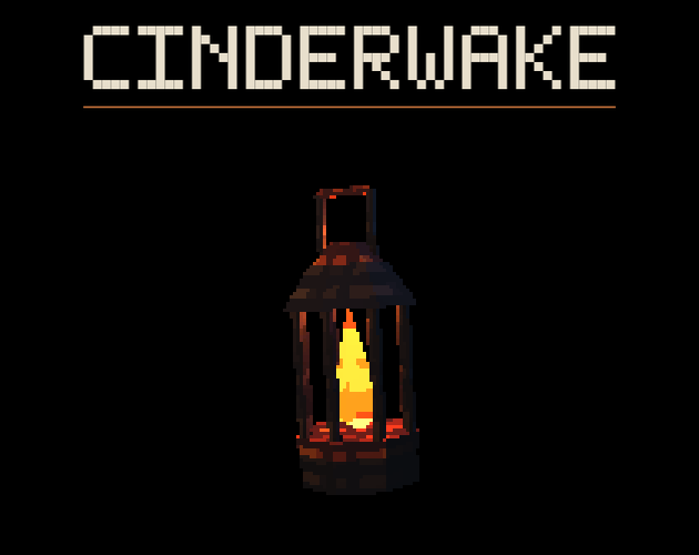 Cinderwake's iron lantern turning gently, with its flame flickering.