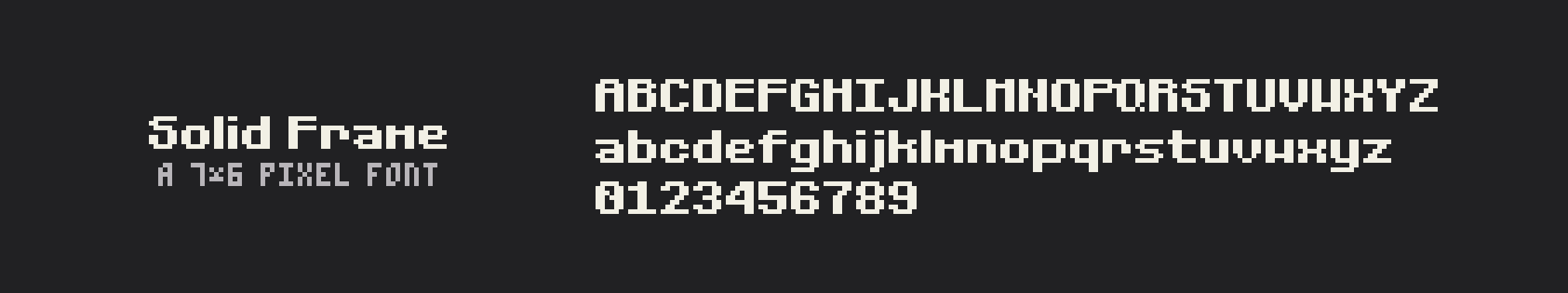 Pixel Font - Solid Frame