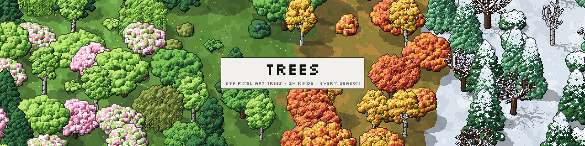 TREES — Pixel Art Asset Pack, 399 trees