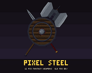 Pixel Steel - 12 PSX Low-Poly Fantasy Weapons