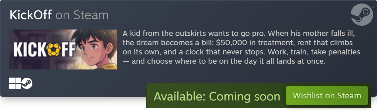 KickOff on Steam - Wishlist now
