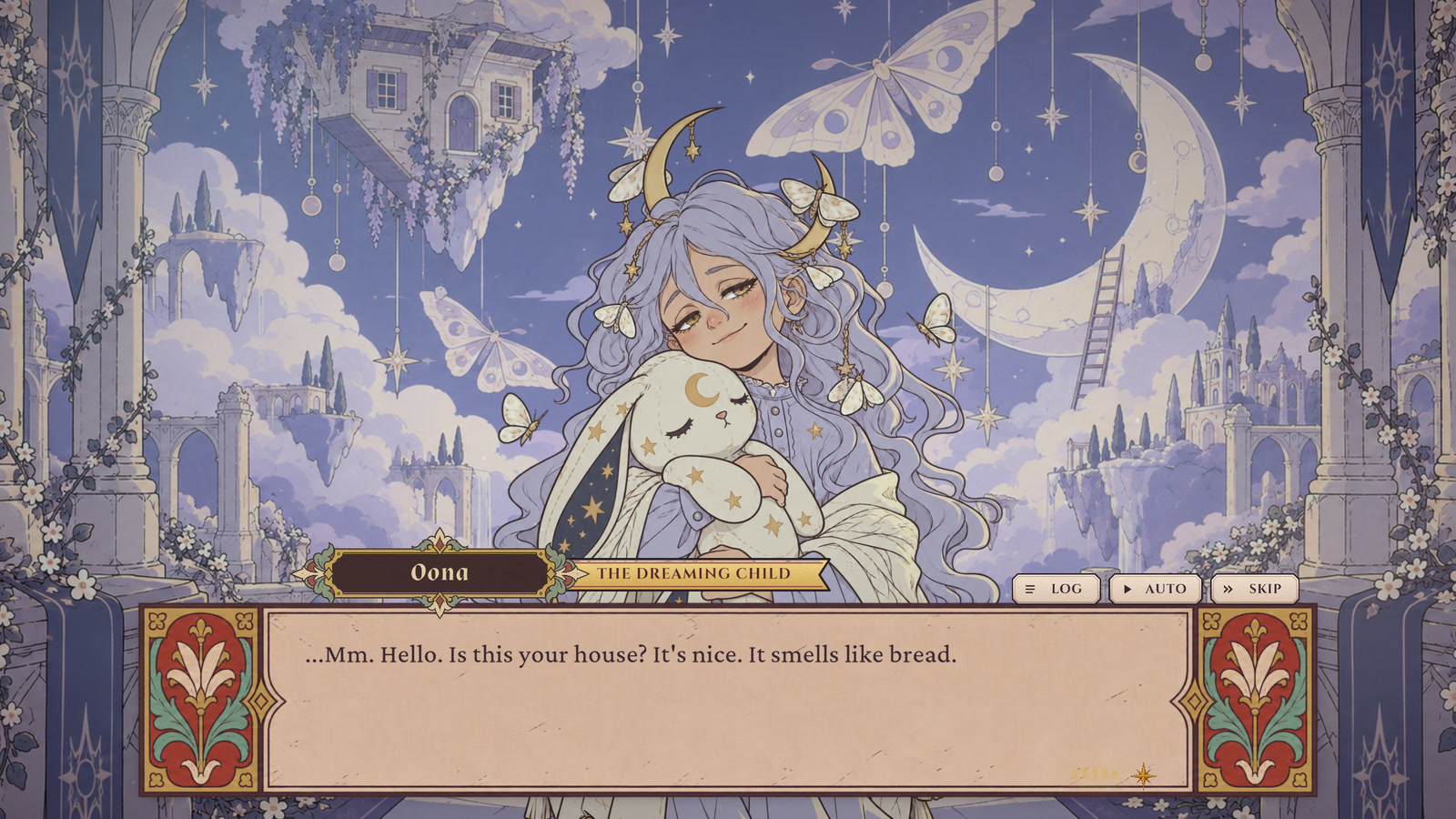 Screenshot: Oona, the Dreaming Child, floats into your Hall.