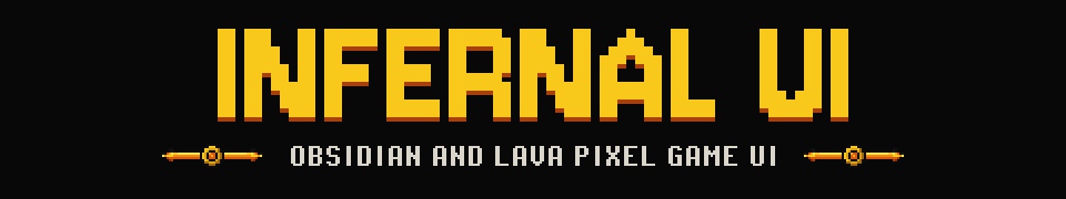 Infernal UI - Hell & Demon Pixel Art Game UI Kit