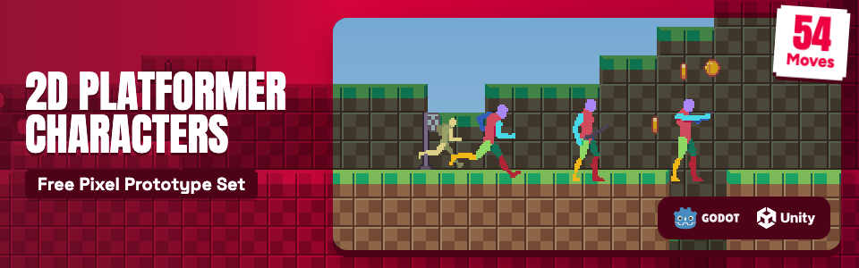 2D Pixel Prototype: Platformer Characters