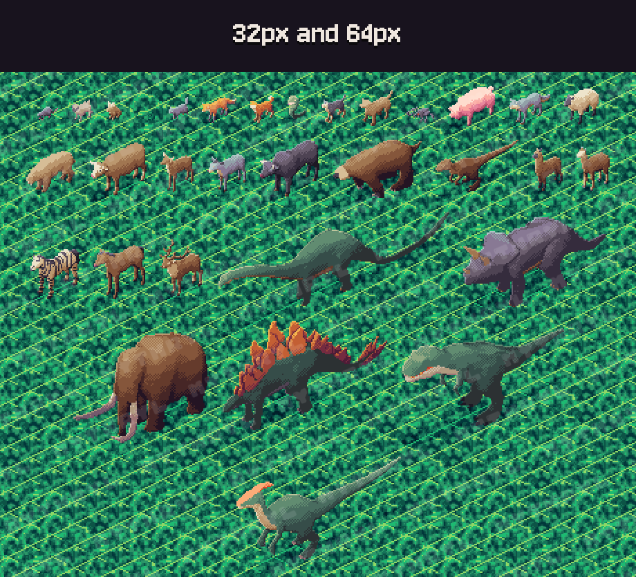 32px and 64px