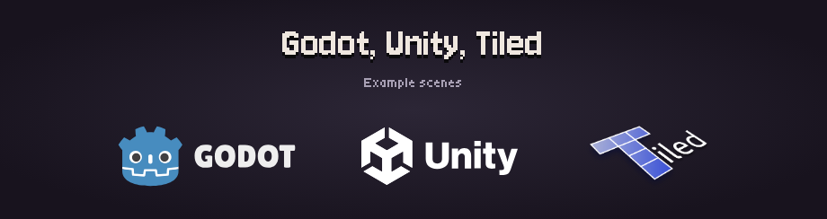 Godot, Unity, Tiled