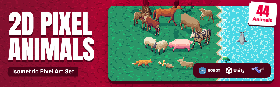 2D Pixel Animals
