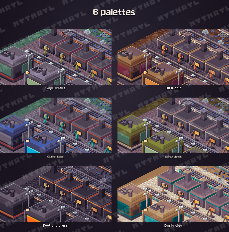 6 palettes