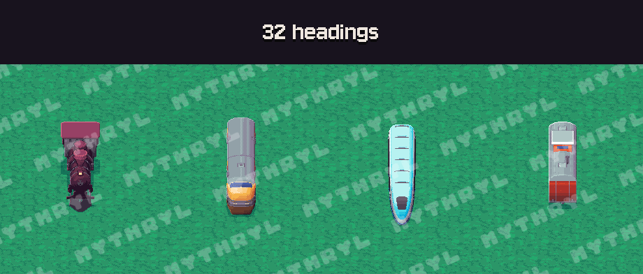 32 headings