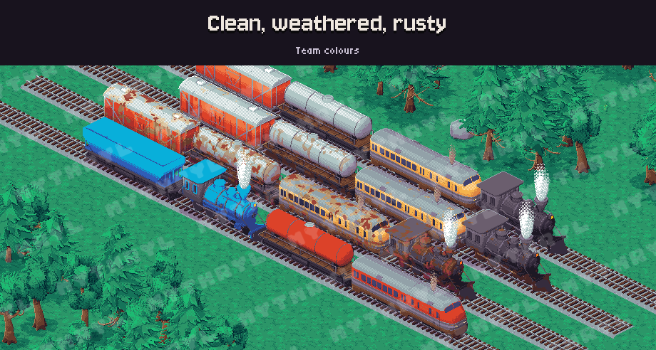 Clean, weathered, rusty