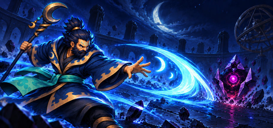 SLICKWAVE dark fantasy mage key art