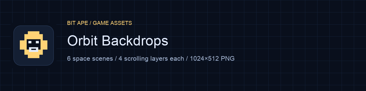 Bit Ape Orbit Backdrops — Layered Space Backgrounds
