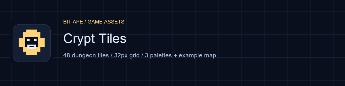 Bit Ape Crypt Tiles — 32px Dungeon Tileset