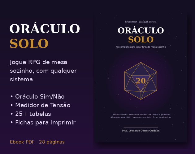 Oráculo Solo / Solo Oracle — Kit de RPG Solo (PT·EN·ES·FR)