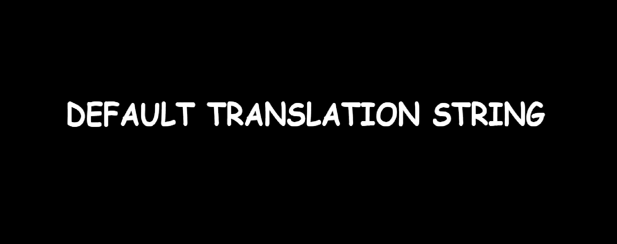 default translation string