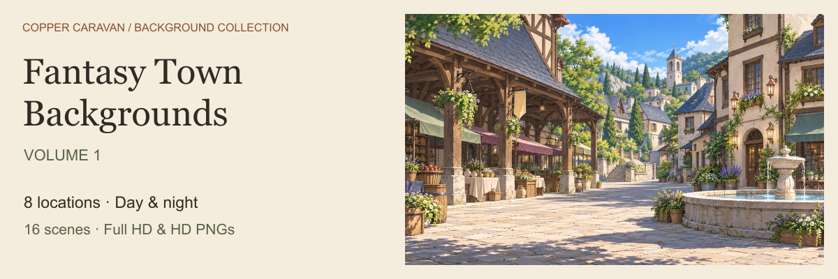 Fantasy Town Backgrounds — Volume 1