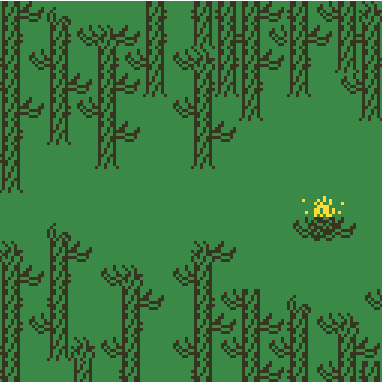 Forest Camp Tileset for Bitsy by Dave Pickett