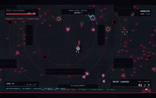Rocket combat against a mixed swarm in Endless Siege