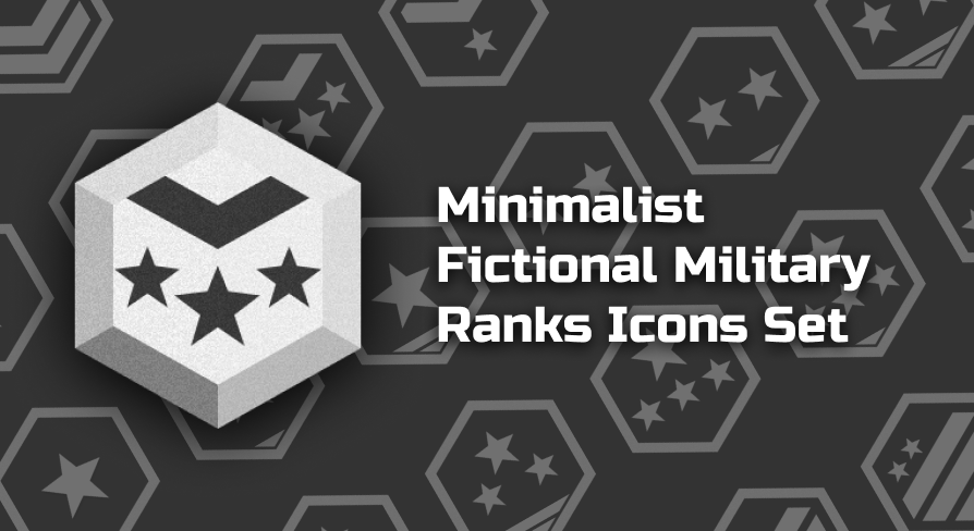 Fictional Military Ranks Icons Set by Warstellar Interactive