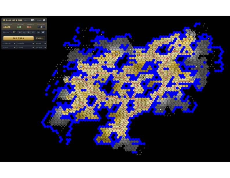 Fall of Rome — Hex Strategy Game