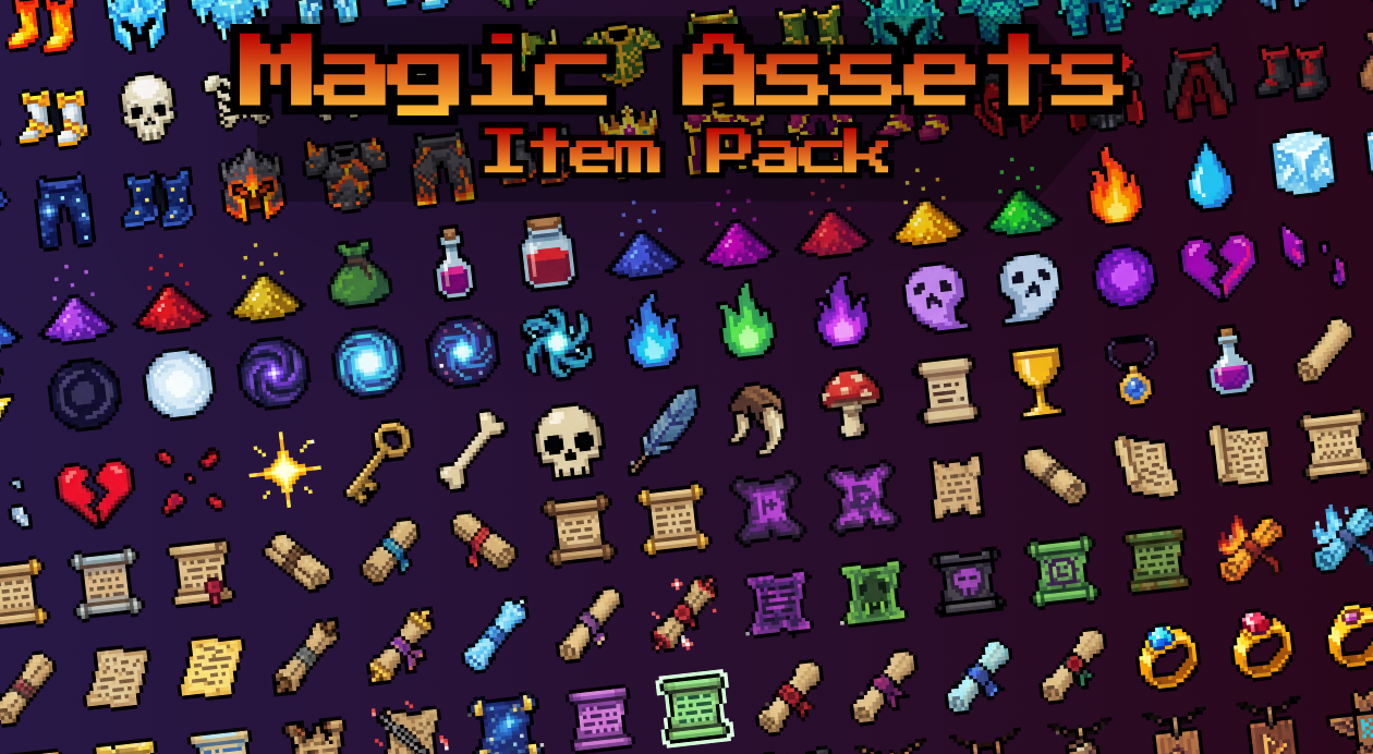 Pixel Art Magic Items – RPG & Roguelike Assets