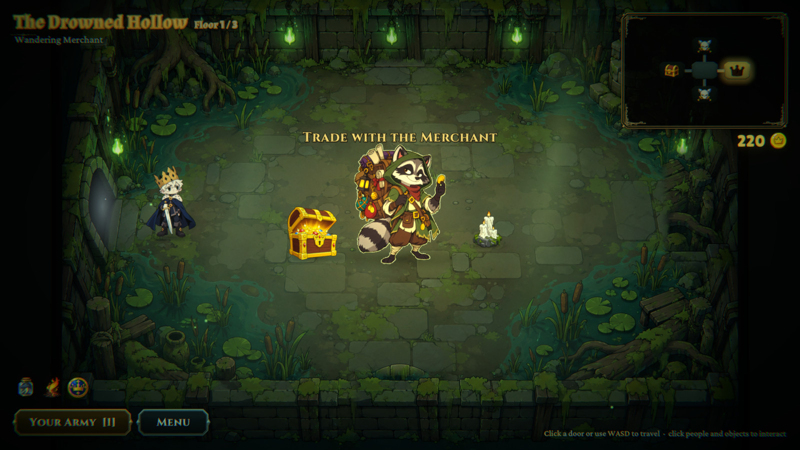 Screenshot: trading with the wandering merchant.