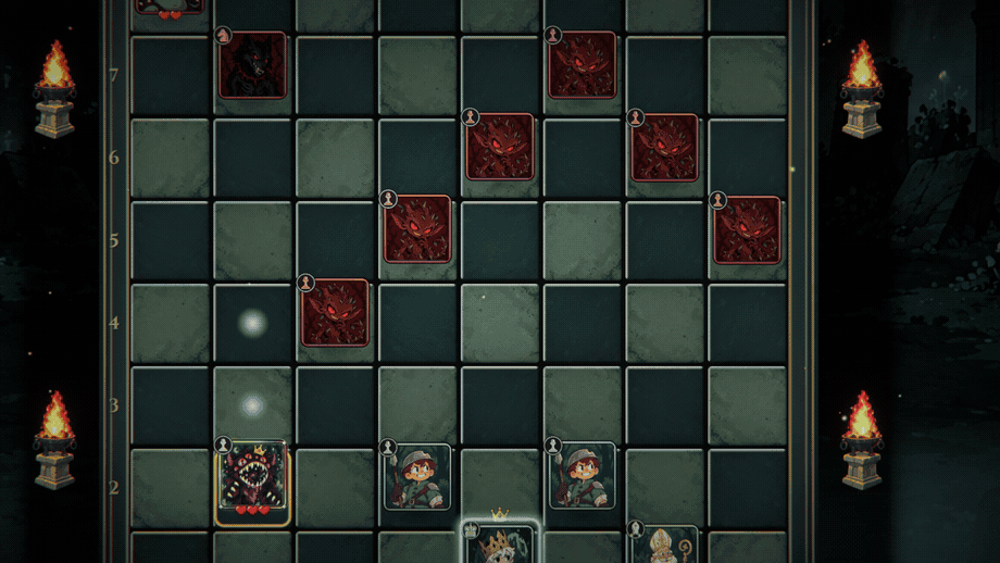 Gameplay: the Devourer eats its way across a chain of enemies.