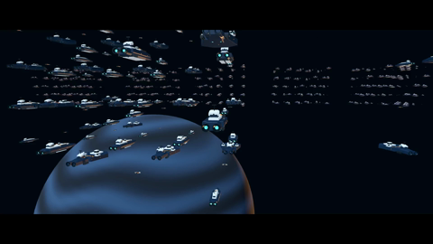 Fleet viewed from inside the shield
