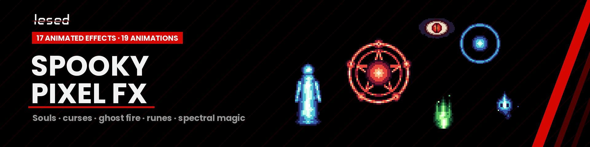 Pixel Spooky FX – 17 Animated Pixel Art Effects