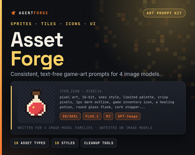 Garble Icon Asset Forge: Game Art Prompt Kit (Sprites, Tiles, Icons, UI) by AgentForge