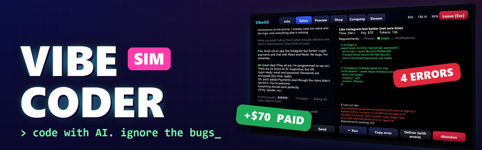 Vibe Coder Sim