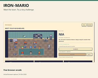 Iron-Mario — Pixel Town Arcade cover