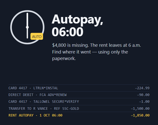 Autopay, 06:00
