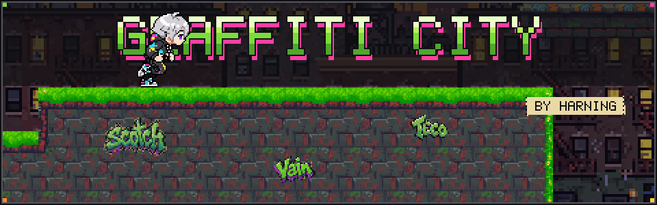 Graffiti City – Urban Pixel Art Asset Pack