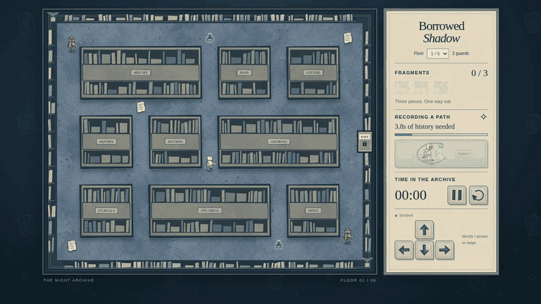 Borrowed Shadow - actual browser gameplay