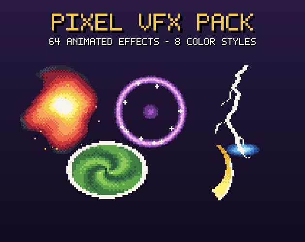 Pixel VFX Pack - 64 Animated Effects