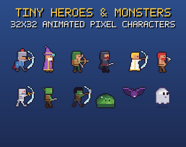 Tiny Heroes & Monsters - 32x32 Animated Characters