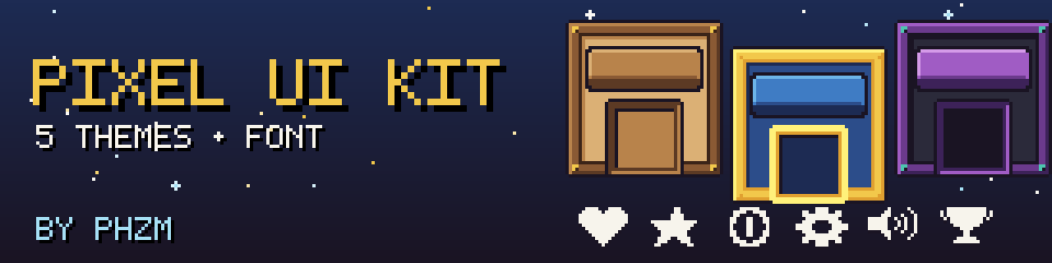 Pixel UI Kit - 5 Themes