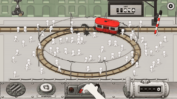 Сбор чернил пылесосом в Not a Trolley Problem