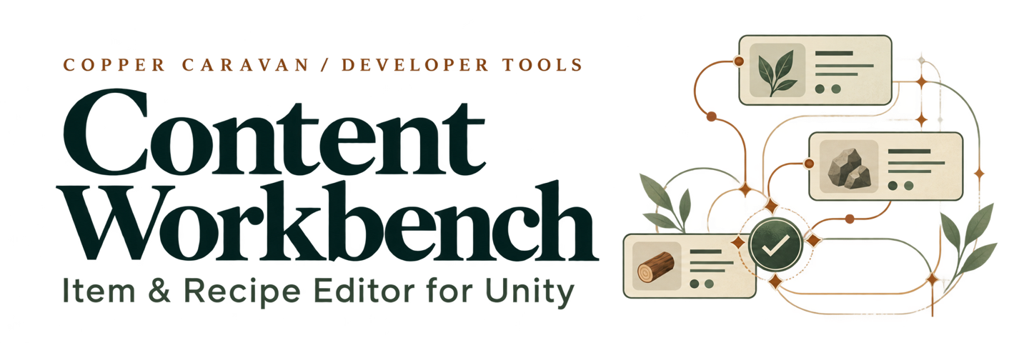 Content Workbench — Item & Recipe Editor